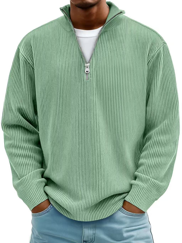 Corduroy Zipper Sweatshirt Men&