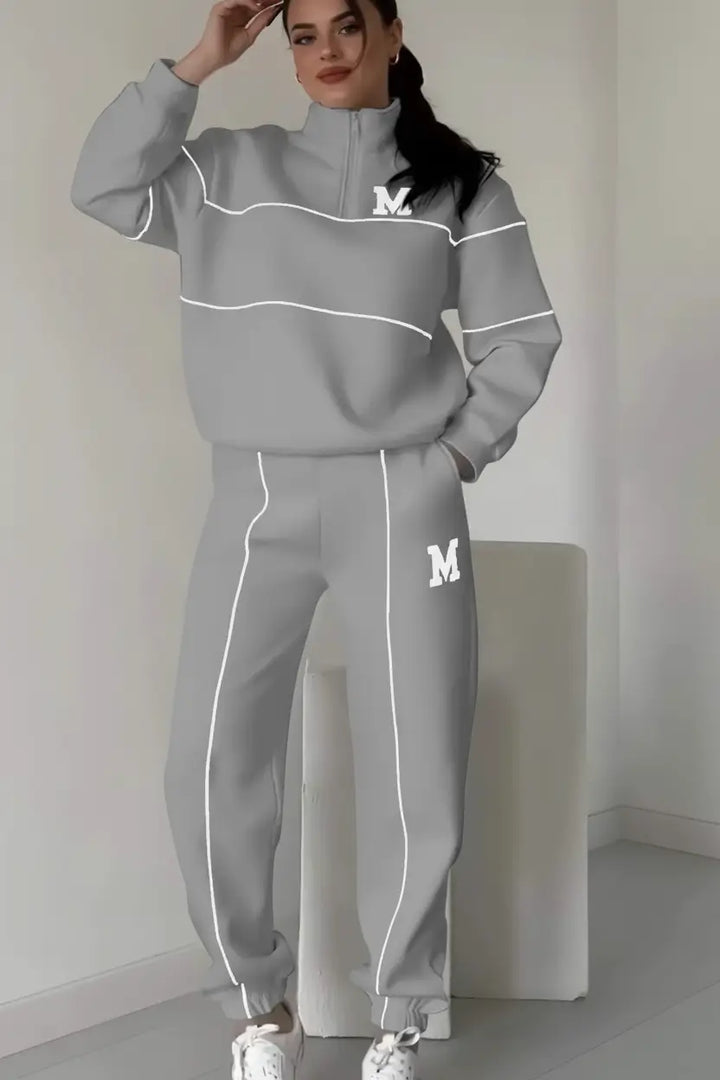 Womens 2 Piece Lounge Set neutral interior styling reflecting quiet luxury off duty aesthetic