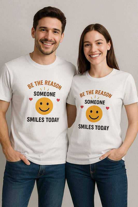 Smiley Face Quote Tee – Oversized Positive Vibes Shirt
