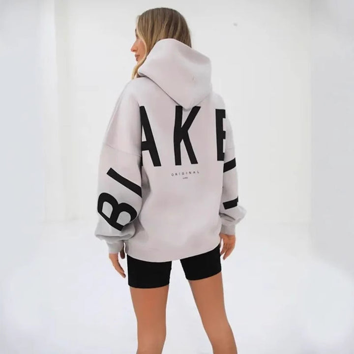 Printed Thickened Hoodie - Plush Street Fit, Bold Print
