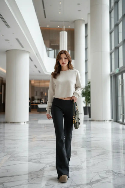 velvet leggings polyester knit fabric detail winter wear