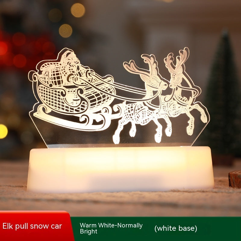 Christmas LED Night Light – 3D Acrylic Holiday Lamp