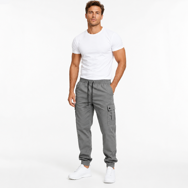 Men Cargo Workwear Pants Loose Fit Outdoor Utility Wear