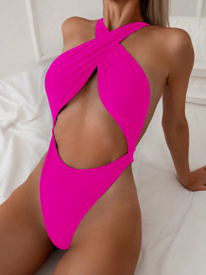 One Piece Bikini - Sculpting Neck Tight Sexy Body Fit!!