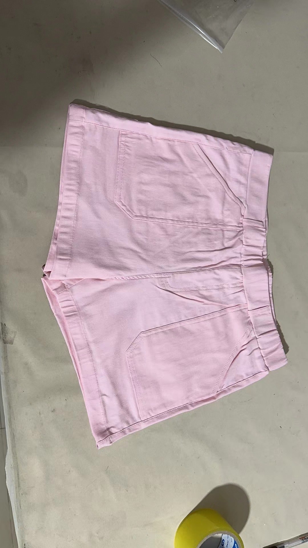 Women’s High-Waist Cotton-Linen Shorts – Stretch