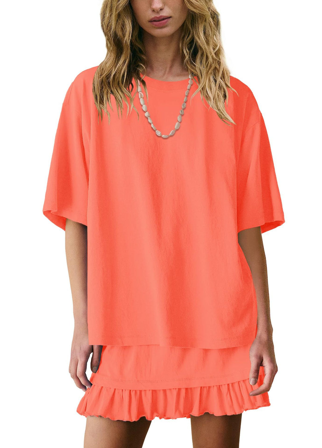Women’s Casual Two Piece Skirt Set Short Sleeve Styles!