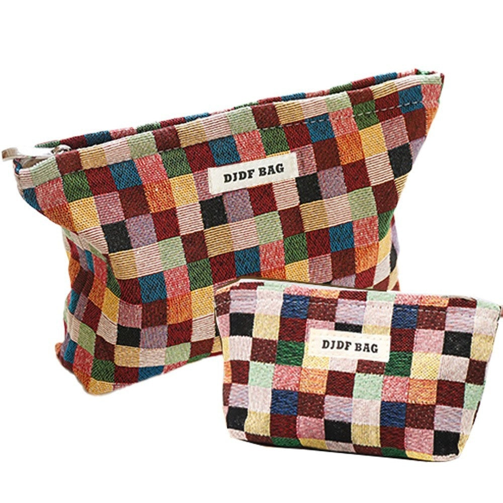 Plaid Travel Cosmetic Bag – Chic Storage On-the-Go