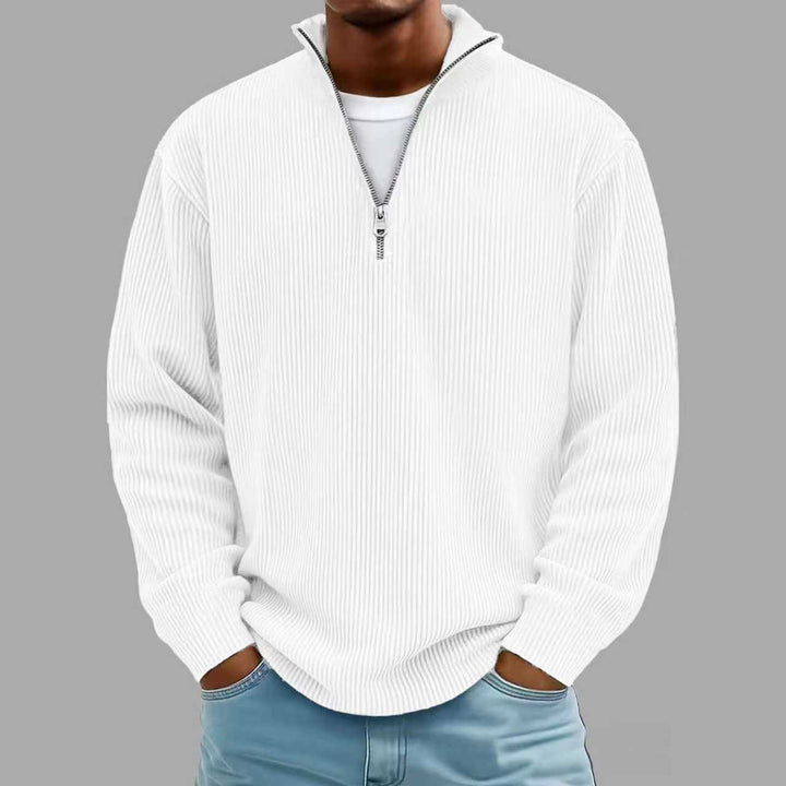 Corduroy Zipper Sweatshirt Men&
