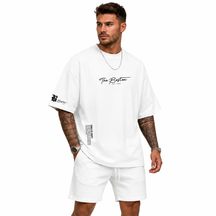 Men graphic t shirts shown as relaxed summer tops with pullover style, short sleeves and simple letter design for daily wear.