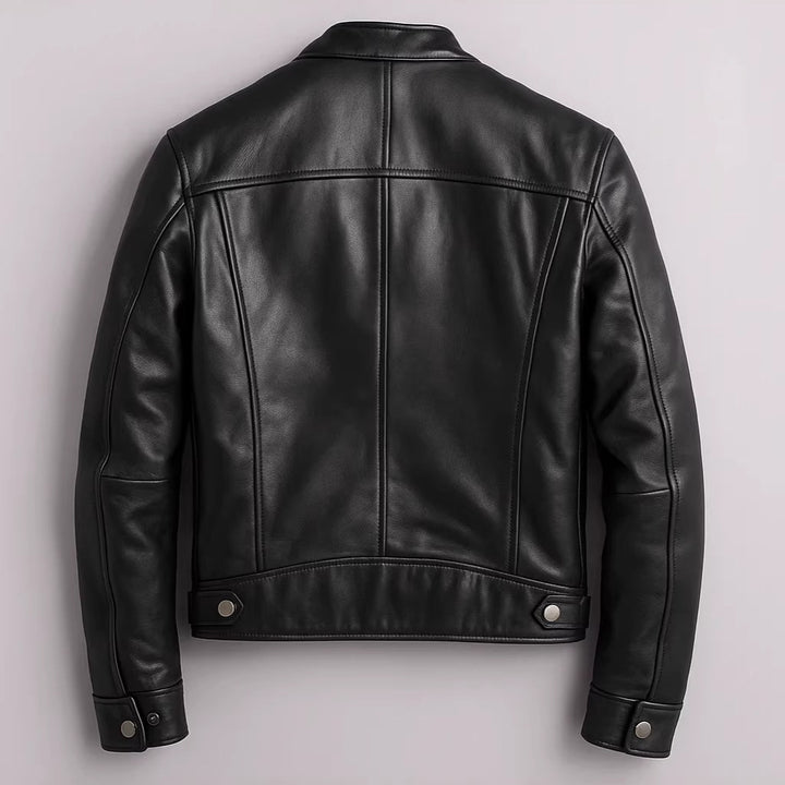 Men's PU Leather Motorcycle Jacket - Refined Urban Edge