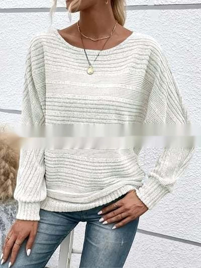 Women's Round Neck Pullover Top - Effortless Comfort