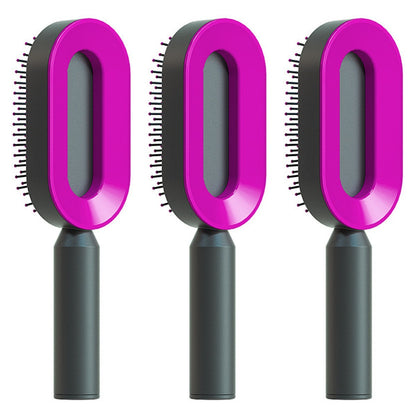 Self Cleaning Hair Brush – Detangle & Shine