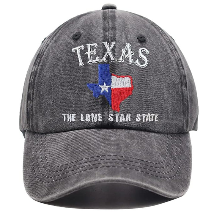 Gray cap with Texas flag and &