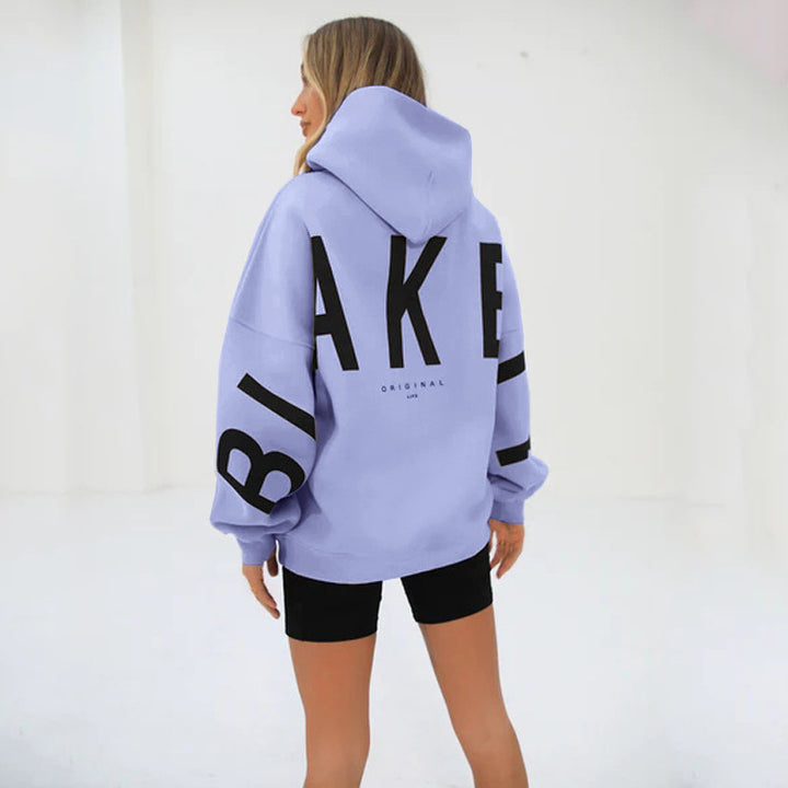 Printed Thickened Hoodie - Plush Street Fit, Bold Print