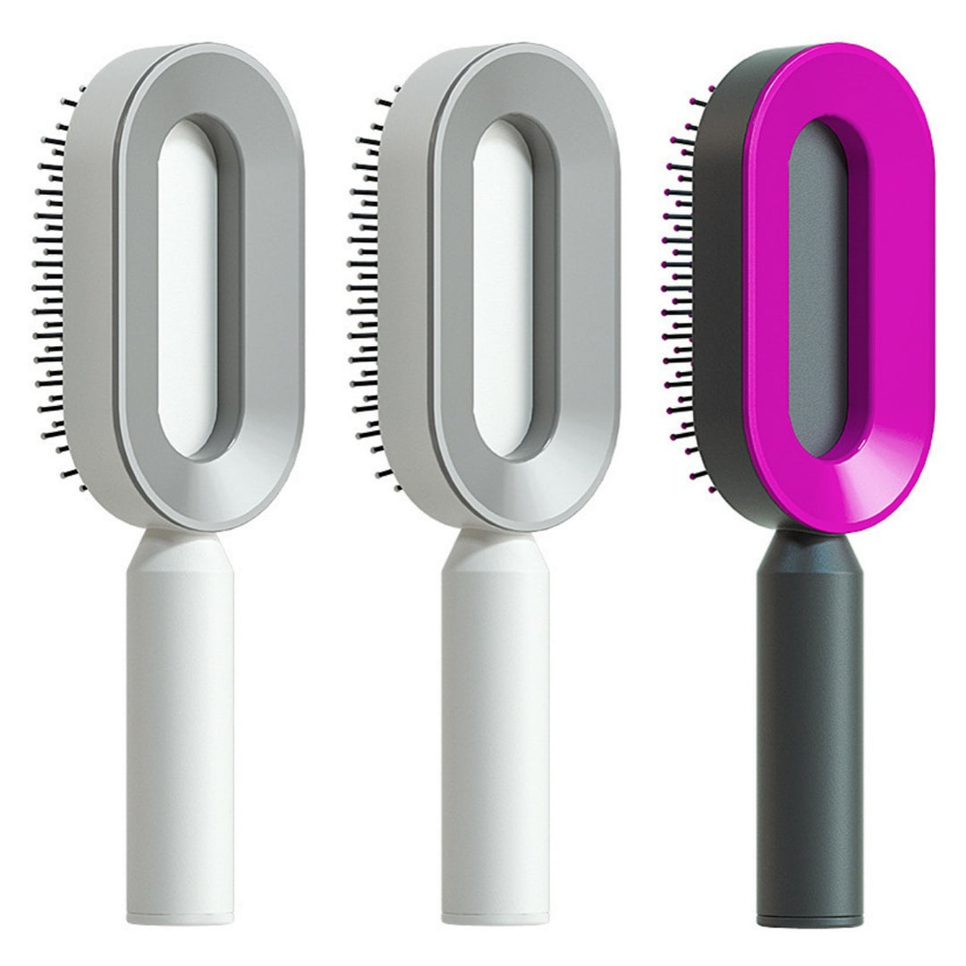 Self Cleaning Hair Brush – Detangle &amp; Shine