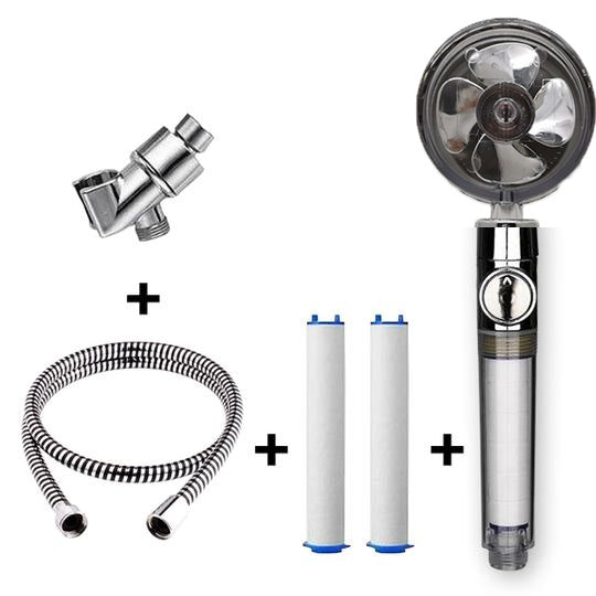 Propeller Driven Shower Head – Turbo Pressure, Save