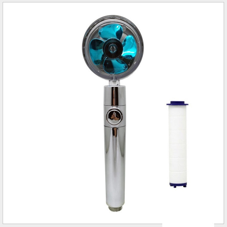 Propeller Driven Shower Head – Turbo Pressure, Save