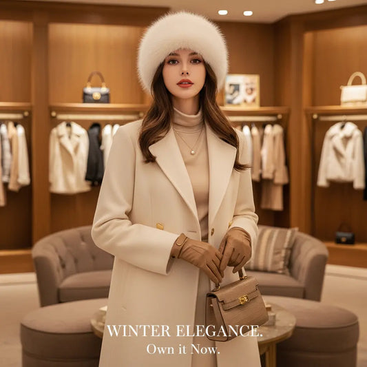 winter plush hat women luxury dome silhouette