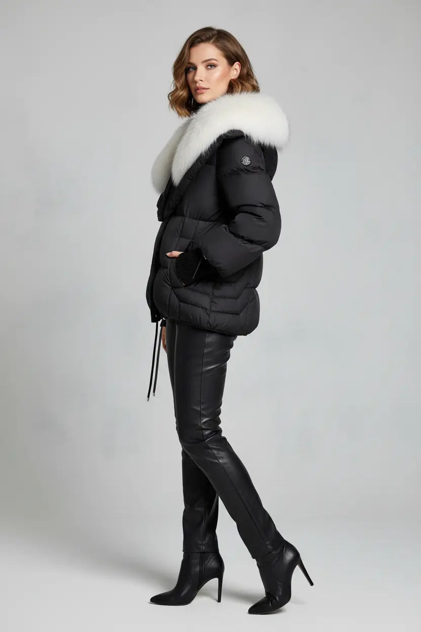 Petite Parka Coat - Sculpted Collar, City Warmth Layers