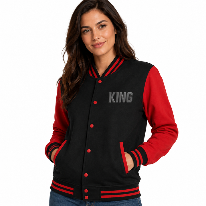 Unisex Varsity Jacket KING Heavyweight Letterman Style!