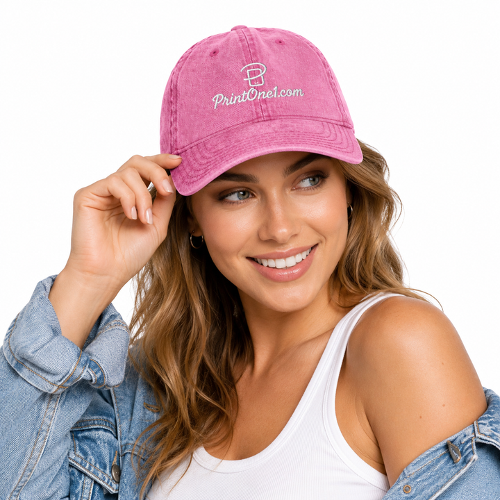 Washed cotton dad hat with embroidered detail, six panel fit, black sweatband, and relaxed streetwear look for daily outfits.