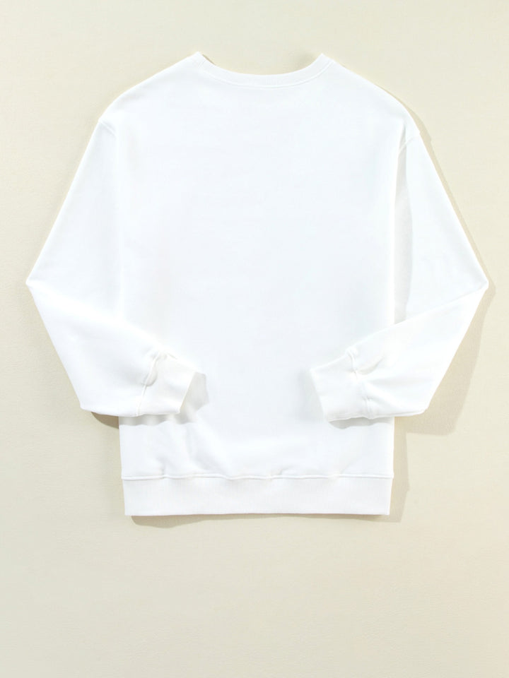 Women’s American Flag Sweatshirt loose silhouette modern street style