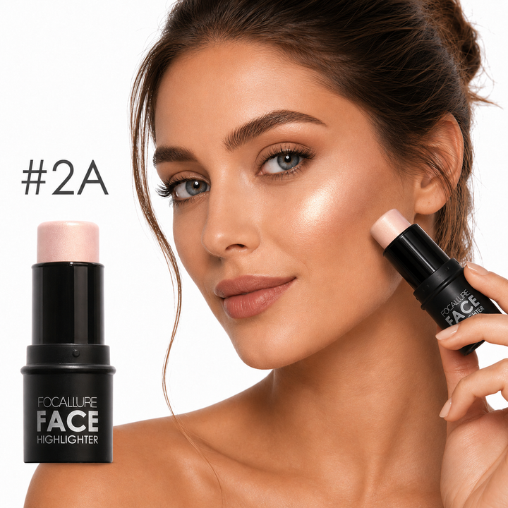 Focallure face contour stick and highlighter duo designed for shaping cheekbones, nose area and makeup details beauty kit use