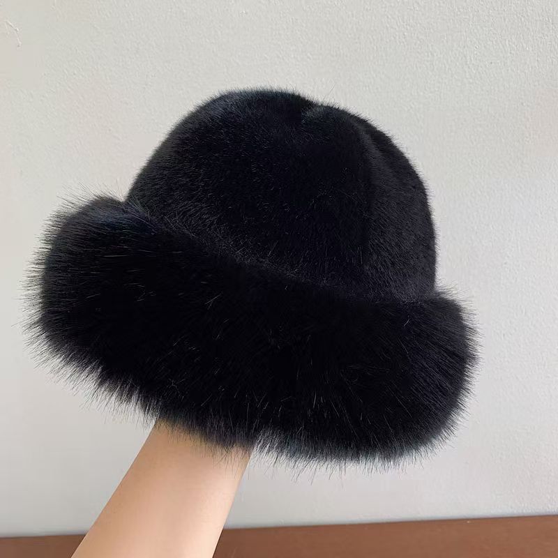 luxury winter hat faux fur elegant volume