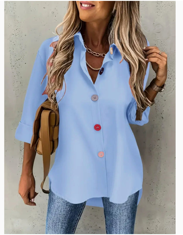 casual blouse loose fit back view