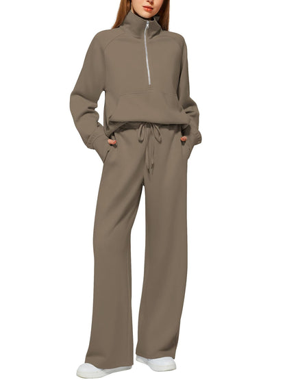 Women’s Half Zip Tracksuit Set for Effortless Comfort