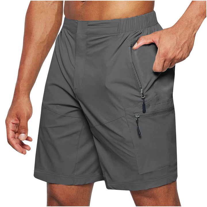 Cargo shorts product image showing multi-flap pocket styling with available sizes S, M, L, XL, XXL and 3XL - view, shop view.