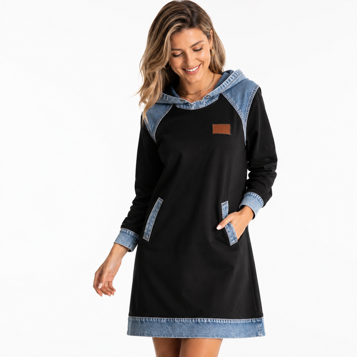 Coordinated denim skirt set women can wear for office casual days, weekend plans, travel and social outings for easy styling.
