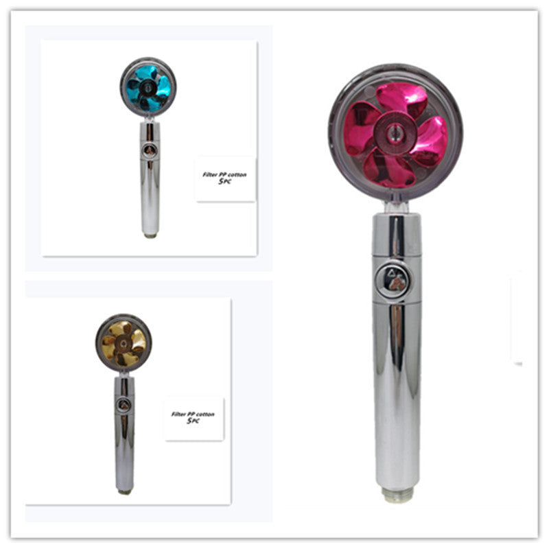 Propeller Driven Shower Head – Turbo Pressure, Save