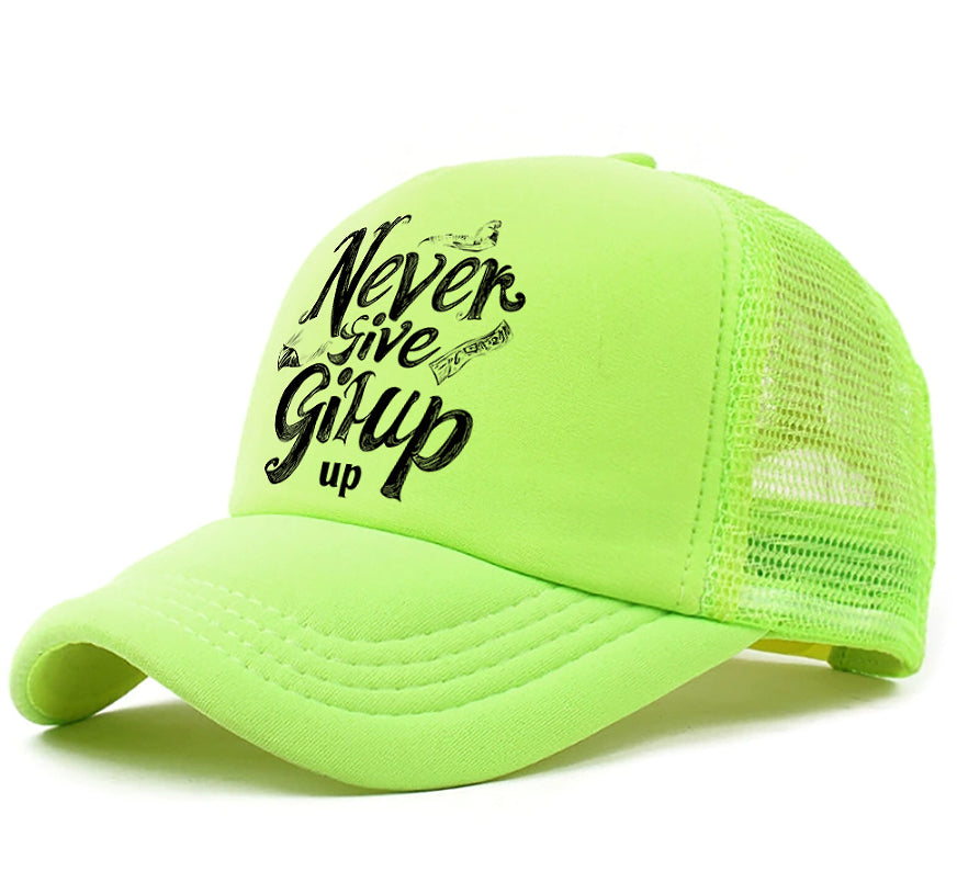 green baseball cap mesh breathable casual styling