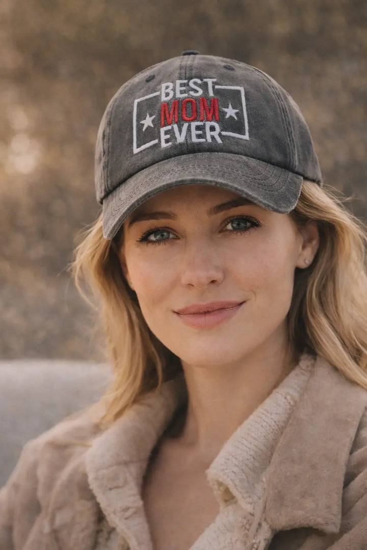 Best Mom Ever hat neutral tone versatile daily outfit