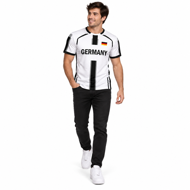 Germany football jersey white variant second model styling