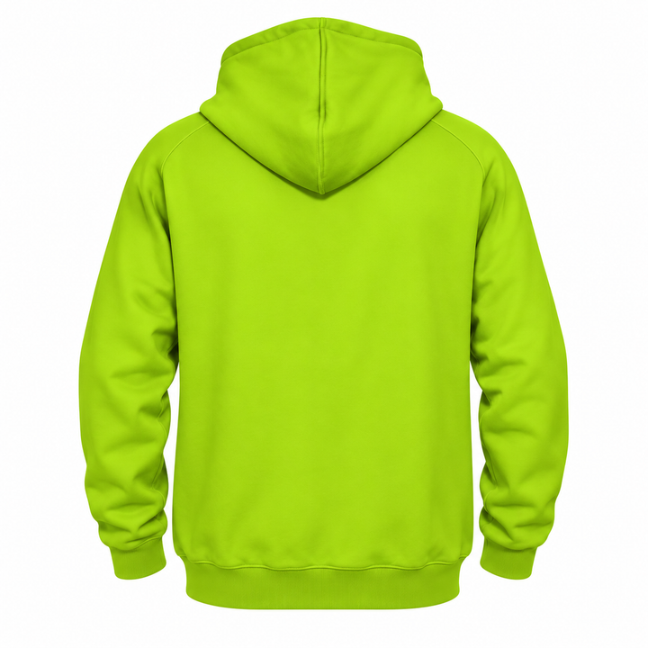 halloween hoodie lime green back product view