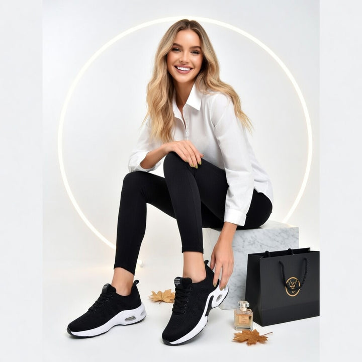 lightweight breathable sneakers women side profile flat sole