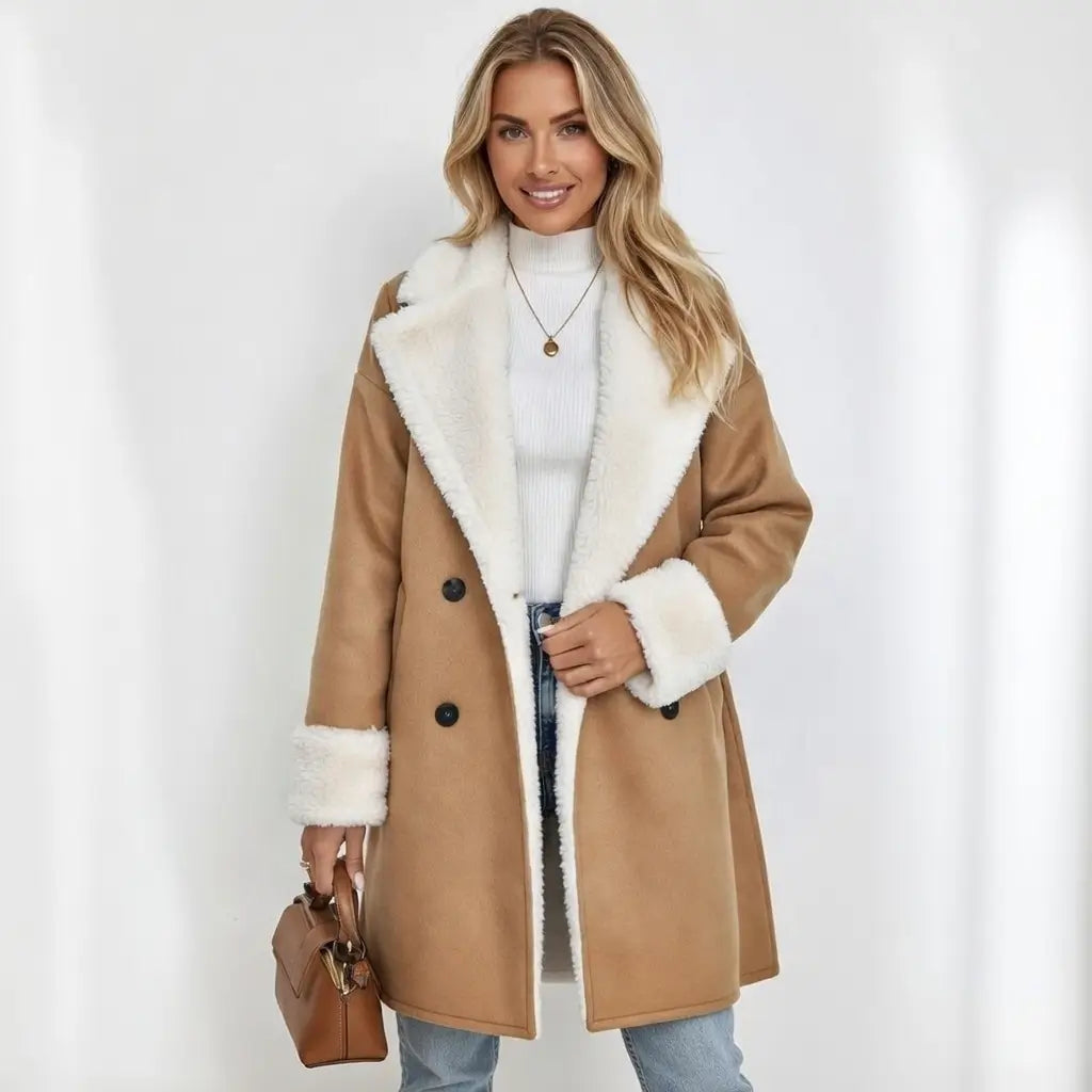 Leisure Commute Woolen Coat structured silhouette mid length urban style