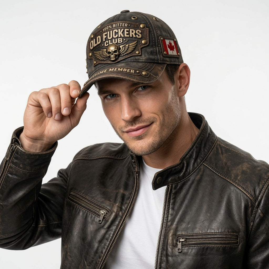 Vintage Baseball Cap for Men, Skull Street Sunshade Hat