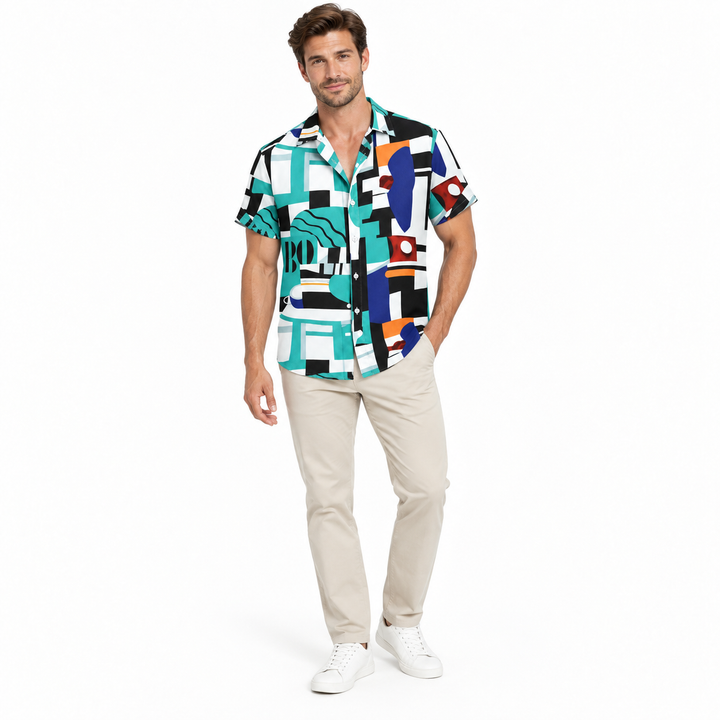 Full-body model wearing the men&