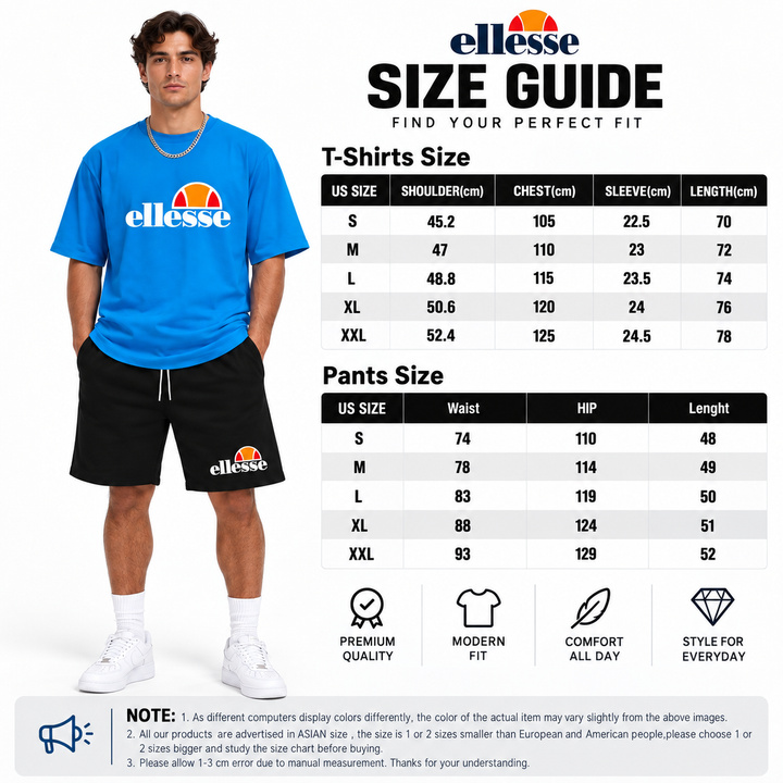 Size guide for the men&