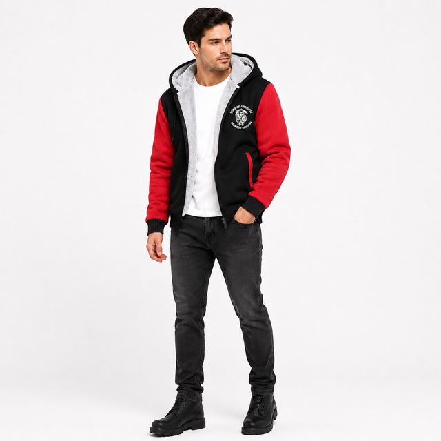 Men's Fleece Hooded Jacket for Everyday Winter Layering