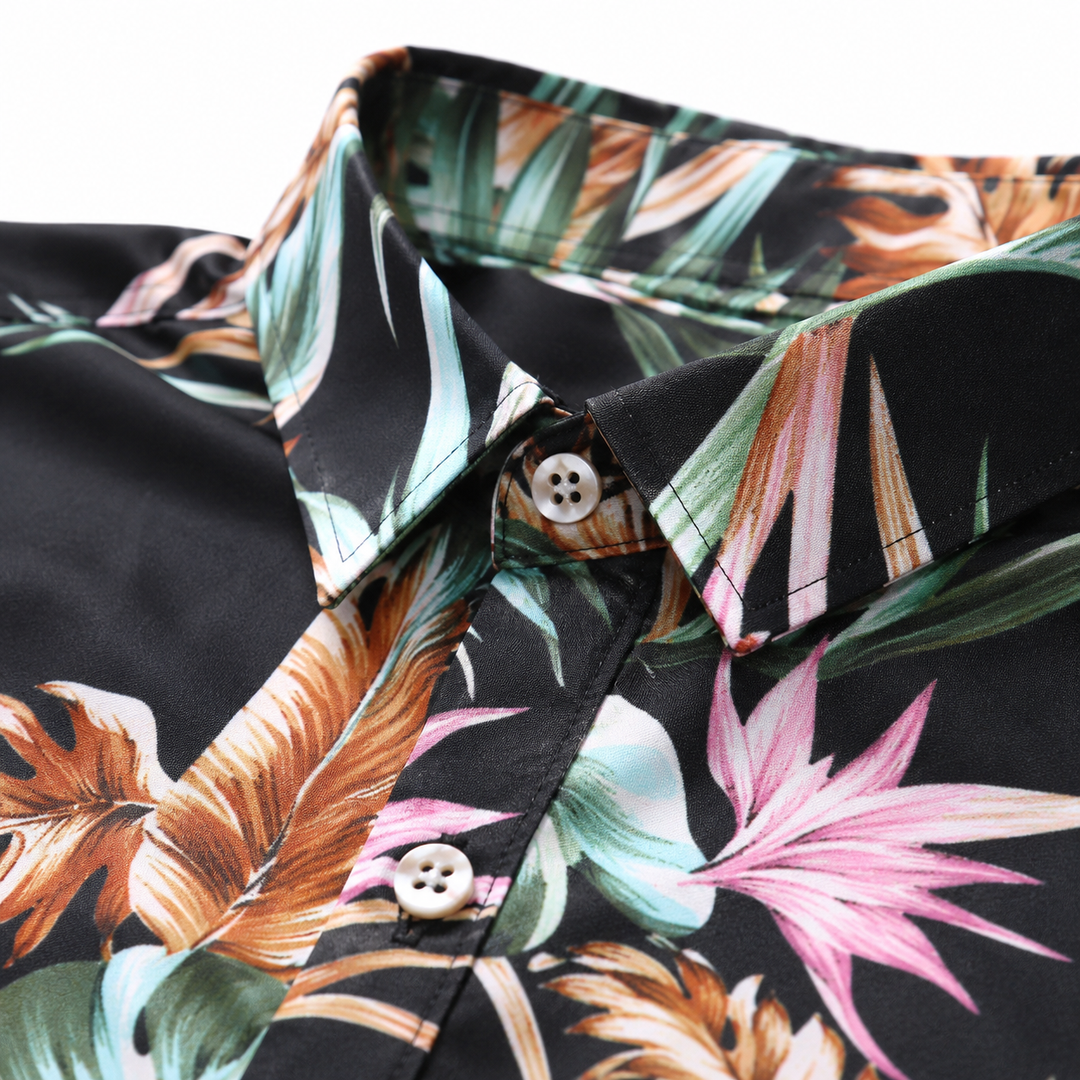 Macro view of a black tropical floral men&