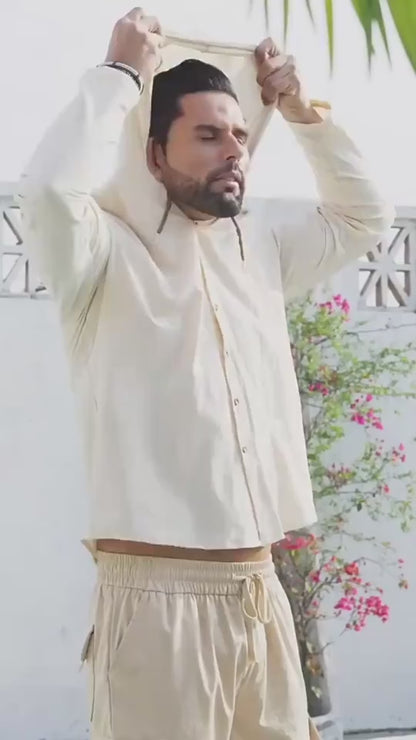 Men’s Casual Long-sleeved Top – breathable linen for work or play