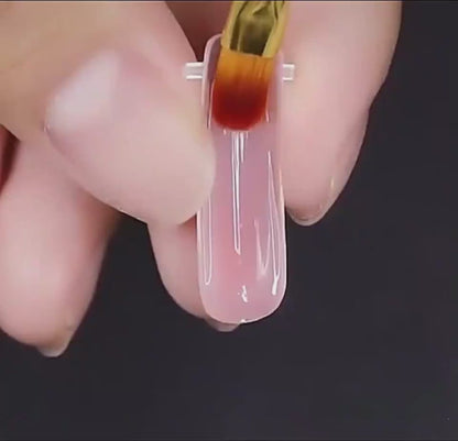 Professional gel extension system with UV LED lamp and comprehensive 18-piece grooming set
