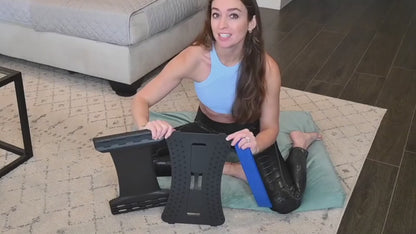 back stretcher with pressure point massage heads for lower back relief
