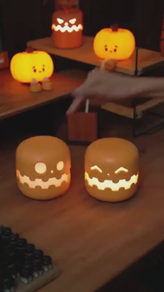 Pumpkin lamp portable – cozy ambience for living room, study desk, or nursery