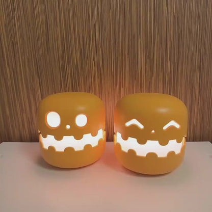 Pumpkin lamp silicone touch – safe, squishy design kids love, press to light