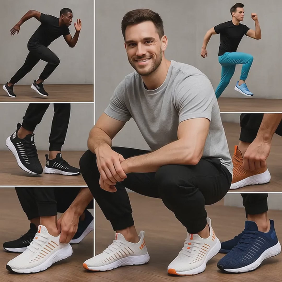 Breathable casual sneakers – round-toe room and flexible fit reduce pressure for long wear